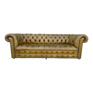 1960s Vintage Leather Chesterfield Sofa