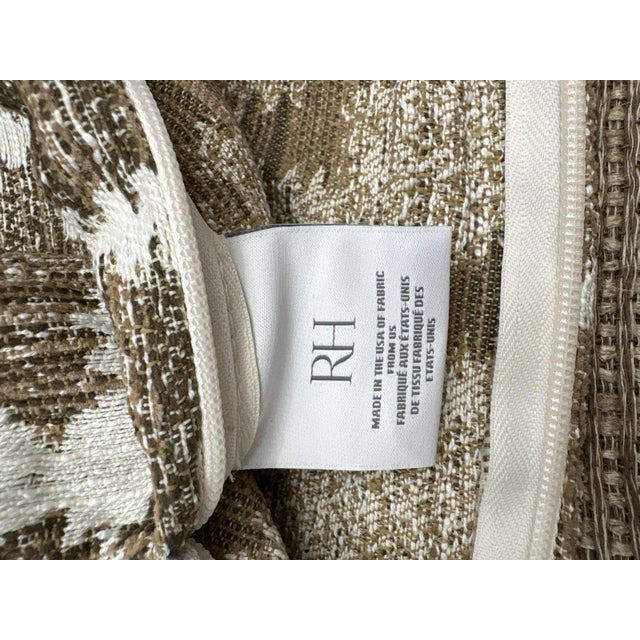 Rh Restoration Hardware Nazaré Block Print Pillow Cover 13" × 21" Lumbar For Sale - Image 10 of 14