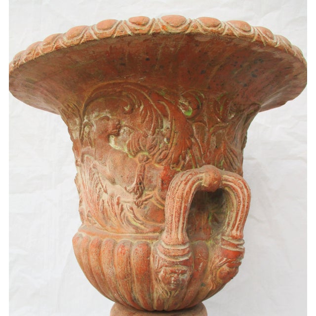 Italian Garden Planter Italian Terra Cotta Classical Urn For Sale - Image 3 of 12