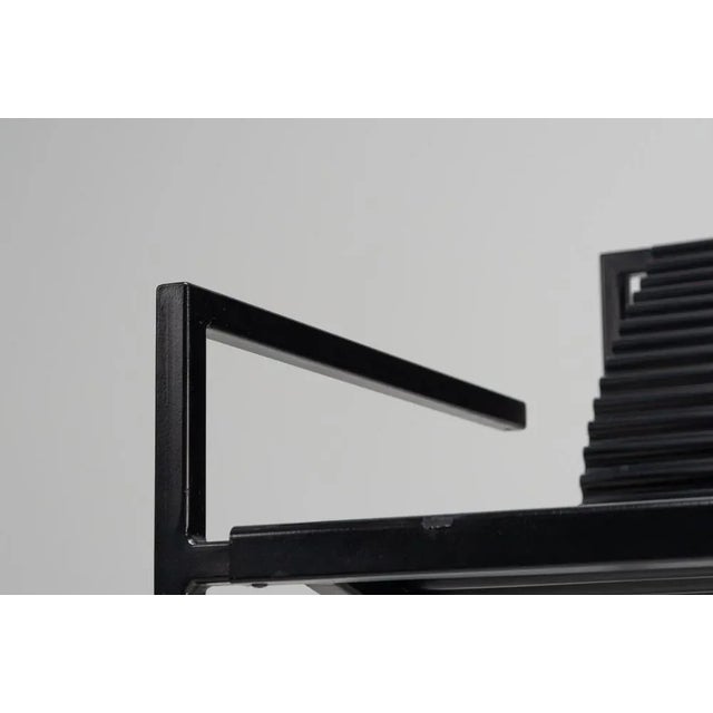 Postmodern Armchair in Folded Metal, Italy, 1980s For Sale - Image 15 of 17