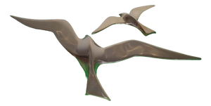 Vintage Brass Bird Wall Decorations, Set of 2