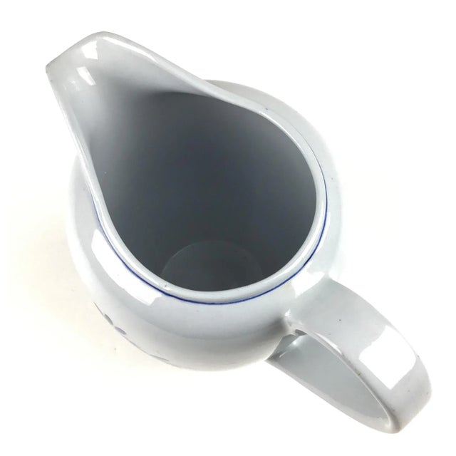 Arabia Blue Rose Pattern Vintage Pitcher or Vase For Sale - Image 10 of 12