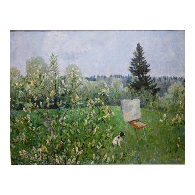 Georgij Moroz, Landscape with Dog, 2004 For Sale