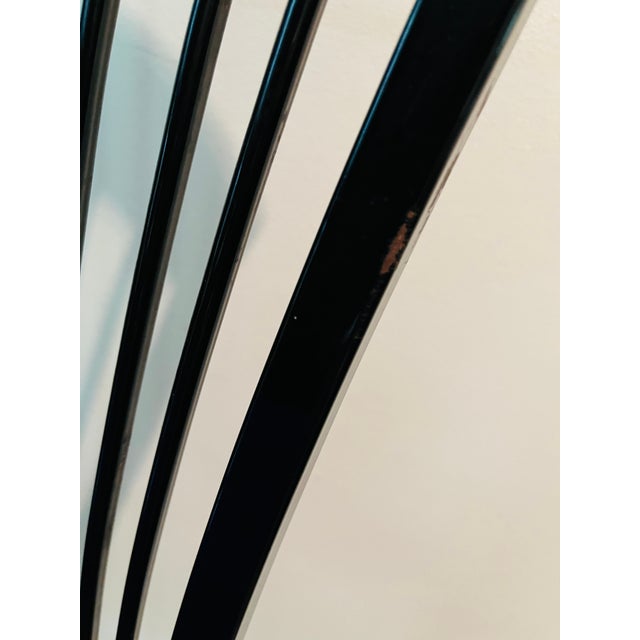 Metal Dining Chair Highback Italian Style in Blue For Sale - Image 7 of 8