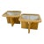 Pencil Reed, Glass Top Side Tables, a Pair For Sale