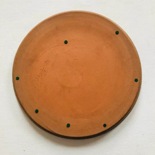 Mid 20th Century Paldino Pottery Ceramic Tray Weed Design Handmade Signed For Sale In Pittsburgh - Image 6 of 7