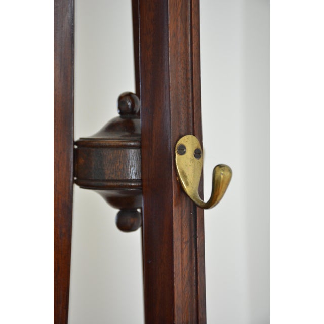 1900 - 1909 English Arts and Crafts Coat Stand in Mahogany, 1900s For Sale - Image 5 of 13