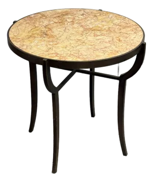 Bespoke Marble Top + Metal Side Table