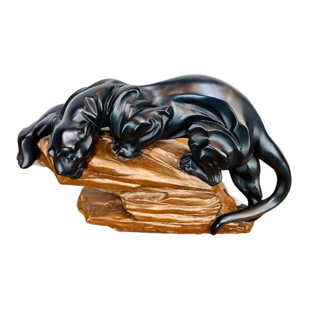 1994 signed Austin Sculptures black panther. This piece was a collaboration between Austin Sculptures and the late artist...