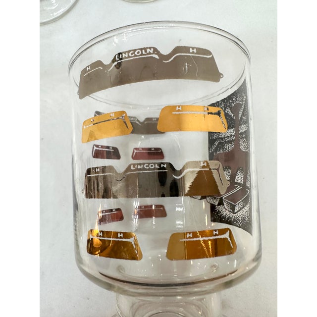 Cera Mid Century Lincoln Beer Glasses Set of 6 For Sale - Image 4 of 5