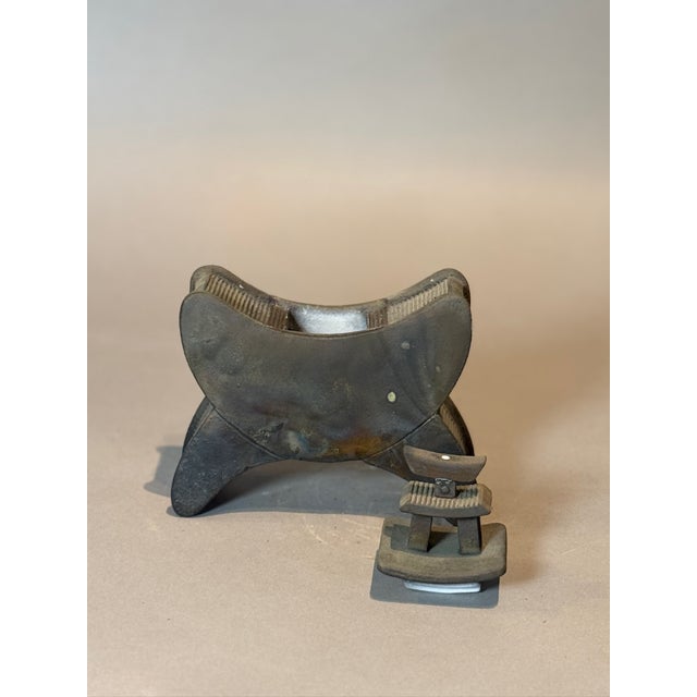 Asian Late 20th Century Unique Modern Asian-Inspired Ceramic Headrest Sculpture With Removable Top For Sale - Image 3 of 9