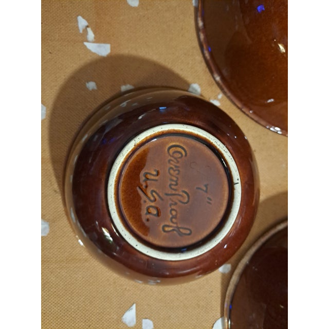 Chocolate 1980s Mid-Century McCoy Pottery Mixing Bowl Set- 3 Pieces For Sale - Image 8 of 9