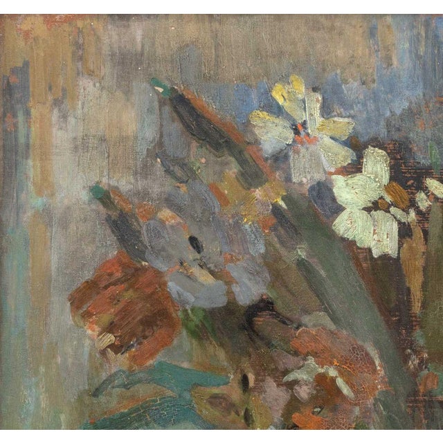 Modern Martha Rakine Floral Still Life Oil on Panel For Sale - Image 3 of 8