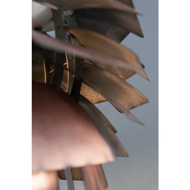 Brown Large Copper Artichoke Light by Poul Henningsen for Louis Poulsen, 1950s For Sale - Image 8 of 11
