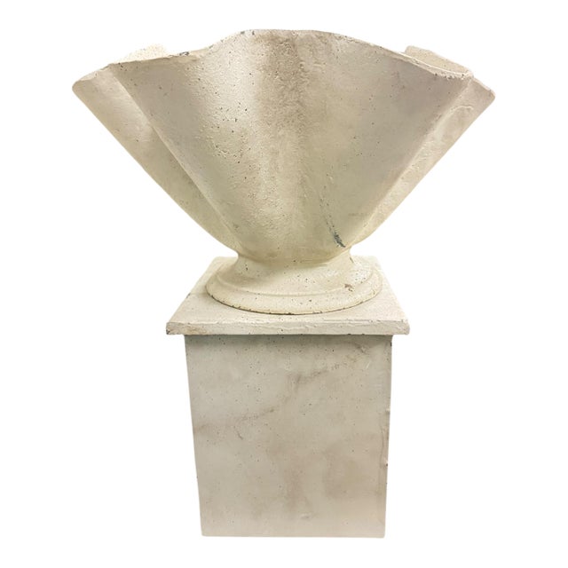 1990s Cast Iron Planter on Base Inspired by Willy Guhl For Sale