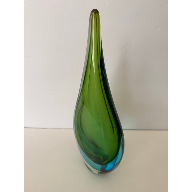 Murano Sommerso Teardrop Sculpture For Sale - Image 12 of 12