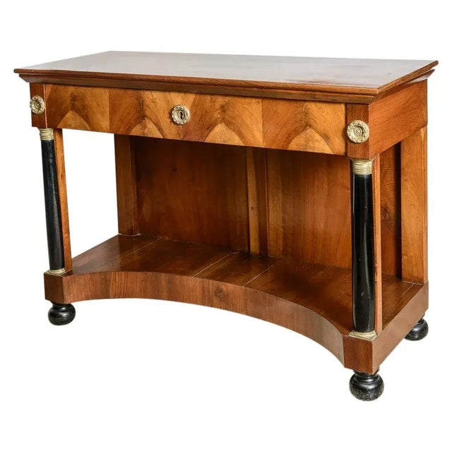 Antique Italian Empire Walnut Console For Sale - Image 9 of 11