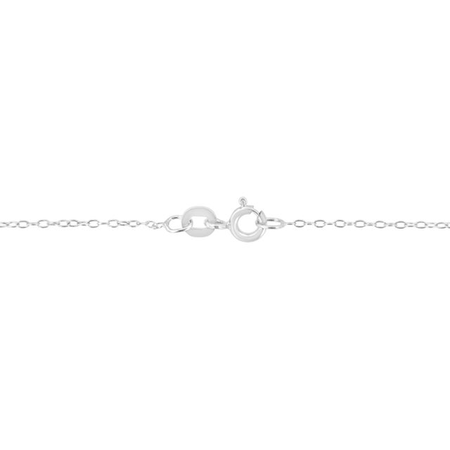 Contemporary 14K White Gold 1/3 Cttw Emerald Shape Solitaire Diamond 18" Pendant Necklace For Sale - Image 3 of 5