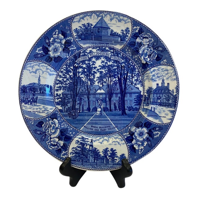 1950s Adams Potteries Staffordshire Williamsburg Plate For Sale