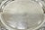 Mid 20th Century Vintage English Sheridan Silver Plated Large Oval Serving Platter Bar Tray For Sale - Image 5 of 14