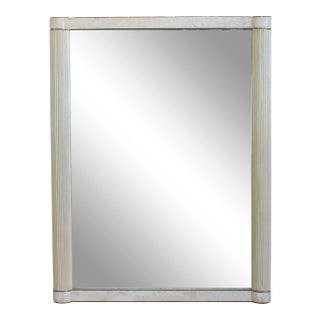 Vintage Tessellated Stone and Pencil Reed Mirror For Sale