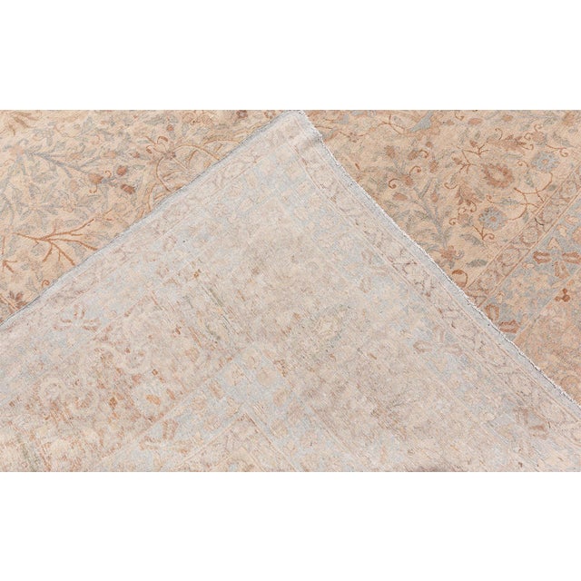 Beige Fine 1920s Persian Tabriz Handmade Wool Rug For Sale - Image 8 of 10