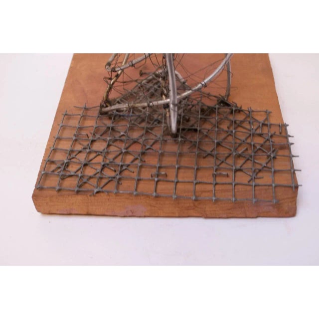 Joyce Blum Mounted Wire Native American "Face" Sculpture For Sale - Image 10 of 12