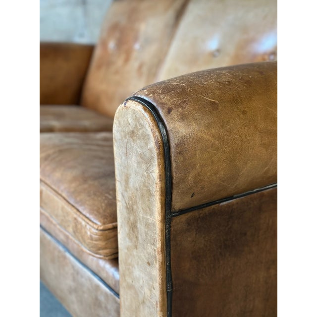 Bart Van Bekhoven Art Deco Leather Sofa For Sale - Image 10 of 10
