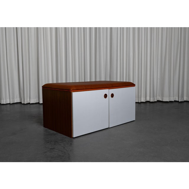 Vintage Bench with Storage Unit, 1970s For Sale - Image 4 of 7