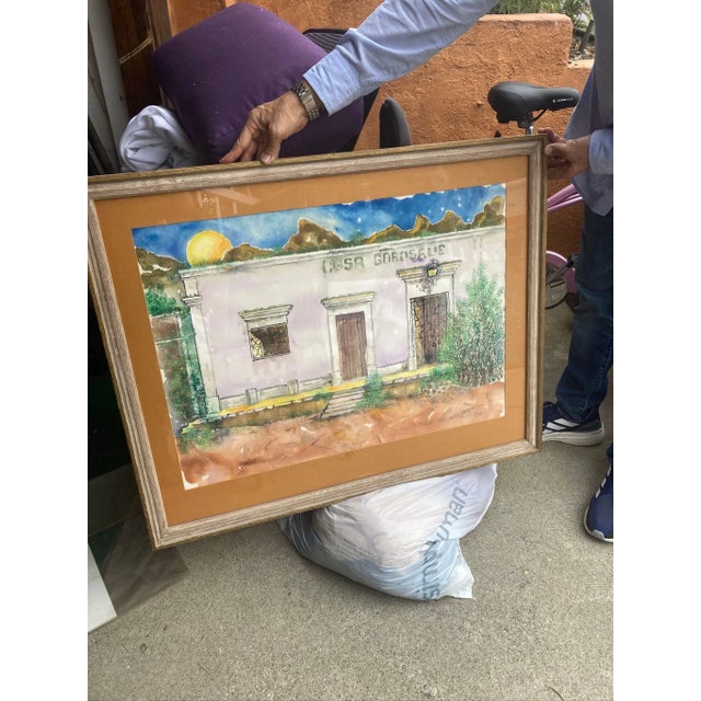 Contemporary Framed "Casa Goroseue" Painting by Charles Stewart t.s. For Sale - Image 3 of 3