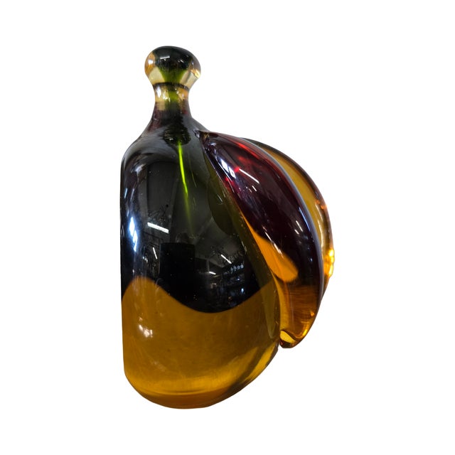 Mid-Century Modern MCM Murano Glass Apple Bookends For Sale - Image 3 of 5