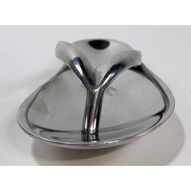 Metal Vintage Silver Toned Sandal Catchall Dish Trinket Tray For Sale - Image 7 of 7
