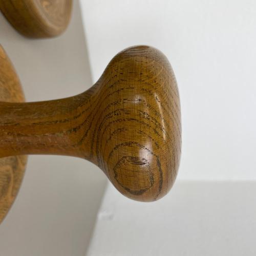 Brown Hook Coat Rack in the style of Charlotte Perriand, 1970s, Set of 2 For Sale - Image 8 of 18