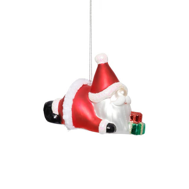 Bring a touch of holiday humor and charm to your tree with this playful set of glass Santa ornaments. Each ornament...