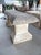 French Country Provençal Pilaster Garden Bench in Carved Limestone For Sale - Image 3 of 15