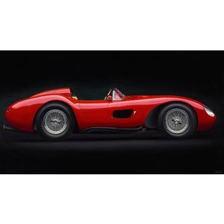 Ferrari Test Rossa, Original Oil Painting on Canvas For Sale