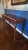 Vintage Queen Anne Cherry Veneer Console Table, 48", Cabriole Legs, Mahogany Finish For Sale - Image 4 of 10