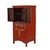 Ornately Carved Asian Modern Red Lacquer Gilt Gold Tv Cabinet Bar With Brass Hardware For Sale - Image 4 of 14