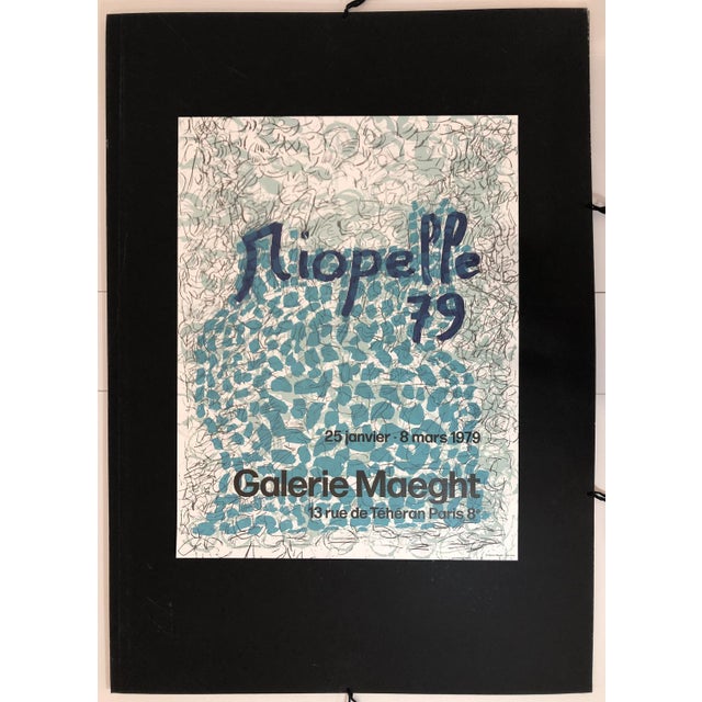 Poster created by Jean-Paul Riopelle as an original lithograph for his exhibition at the Galerie Maeght, Paris, in 1979....