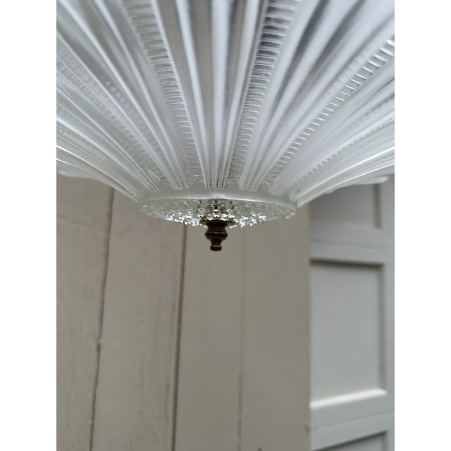 Vintage Deco Sunflower Semi Flush Fixture For Sale In New York - Image 6 of 6