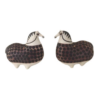 Stig Lindberg Stoneware Horses - A Pair For Sale
