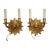 Pair of Mid 20th Century Art Deco Style Sunburst Brass Sconces For Sale