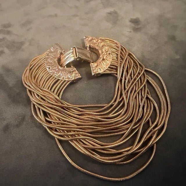 2000s Art Deco Style Women's Costume Jewelry Italian Vintage Bracelet For Sale - Image 10 of 10