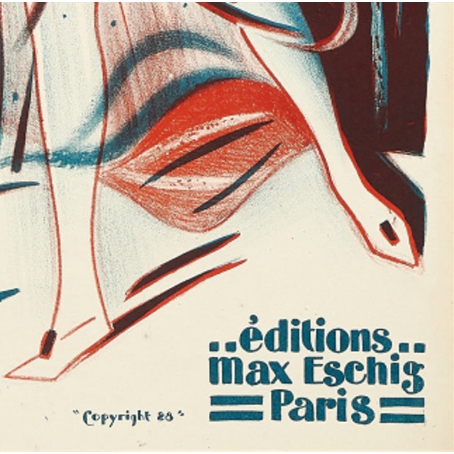 Original French Art Deco La Rose de Minuit Poster by Georges Dola, France, 1928 For Sale - Image 3 of 6