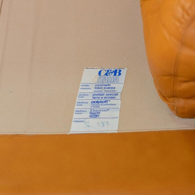 Vintage Coronado Brown Leather Chairs by Tobia Scarpa for C&B Italia, 1972, Set of 2 For Sale - Image 18 of 18