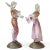 Mid-Century Modern Murano Vintage Sommerso Pink Gold Flecks Italian Art Glass Male Female Farmer Figure Sculptures - A Pair For Sale - Image 3 of 10