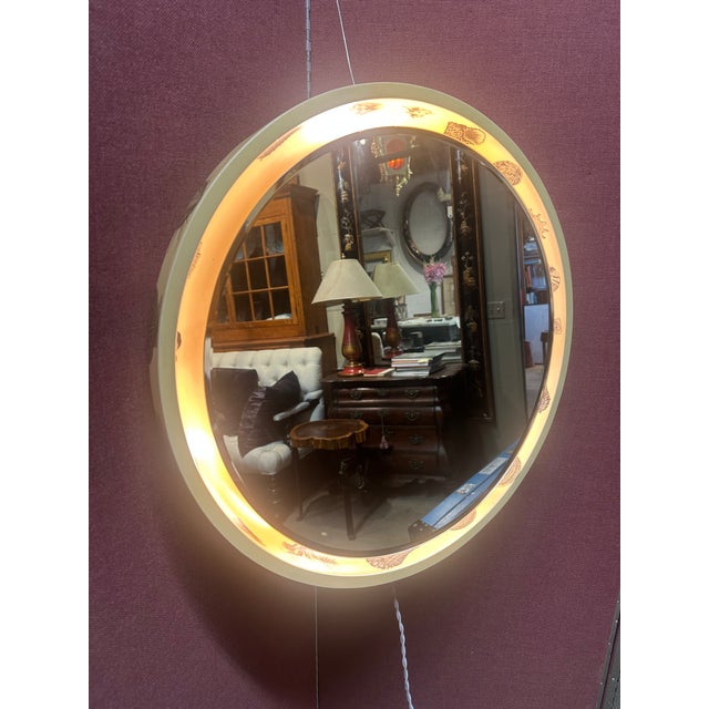 Fornasetti 1960s Italian Backlit Wall Mirror With Shell Motif For Sale - Image 4 of 11