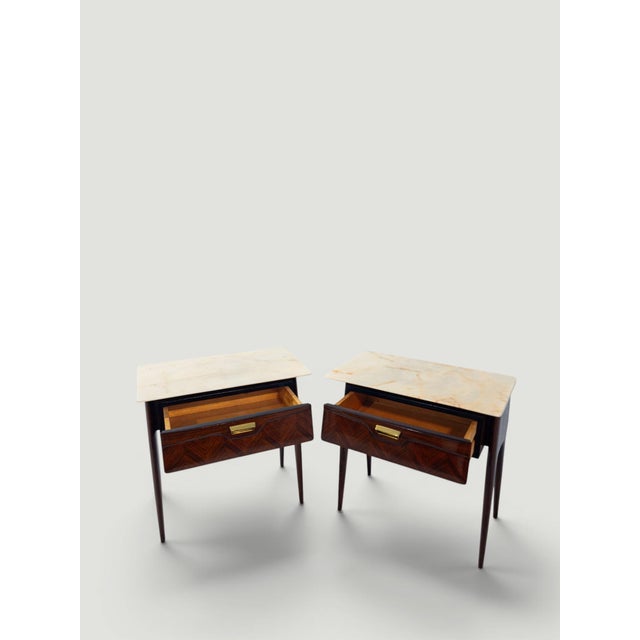 Mid-Century Night Stands by La Permanente Mobili Cantù, 1950s, Set of 2 For Sale - Image 6 of 18