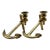 Mid-Century Modern Solid Brass Anchor Candlesticks — A Pair For Sale