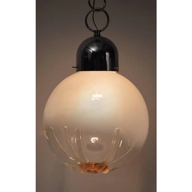 Mid-Century Modern Hanging Ball Fixture by Mazzega For Sale - Image 3 of 9